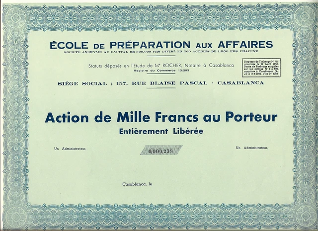 Maroc - Casablanca - Ecole de Préparation aux Affaires