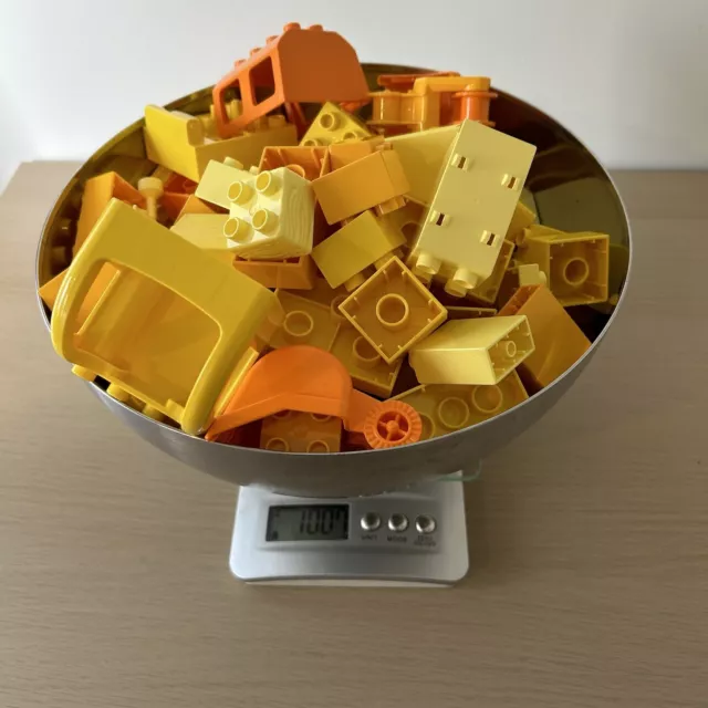 Lego Duplo 1kg Bulk Lot Play Blocks Bundle Genuine Block Mixed Yellow Orange 2