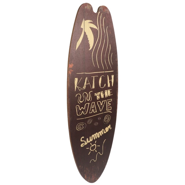 Decorazione Da Parete Tavola Da Surf In Legno Stile Retrò - Beige, Per Arredamento Marittimo E Feste In Piscina - 2