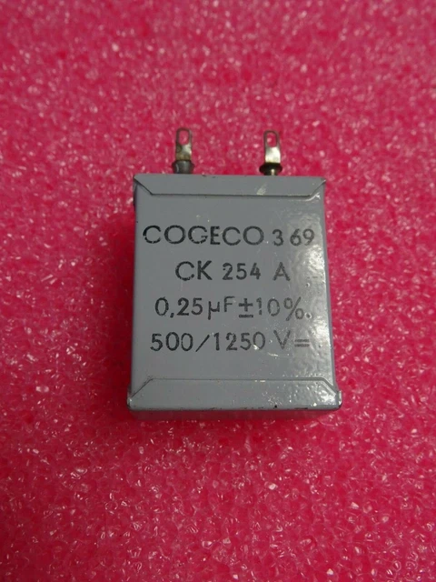 Condensateur à Bain D'huile 6 µF 1000V Sic-Safco - NOS (New Old Stock) - Neuf D'origine