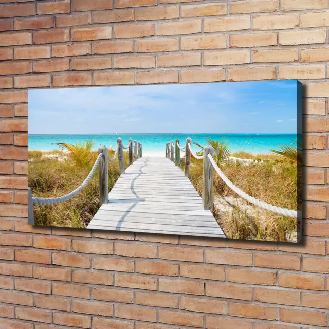 Tulup Image Sur Toile Tableau Imprimé 120x60cm - Chemin Au Bord De La Mer