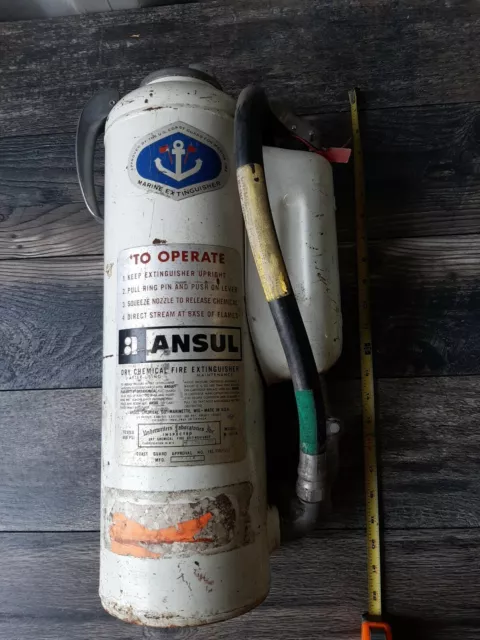 Vintage Ansul MARINE Fire Extinguisher Mechanical Design Marine COAST GUARD 21" Vintage Ansul MARINE Fire Extinguisher Mechanical Design Marine COAST GUARD 21"