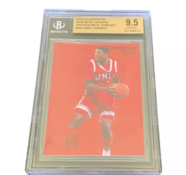Larry Johnson Precious Metal Gems PMG sp Red 2013 Fleer /150 BGS 9.5 UNLV Gem