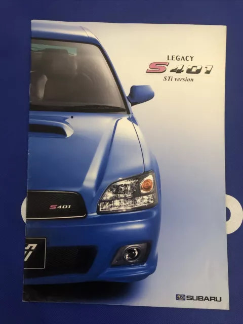 Subaru Legacy S401 Sti Brochure JDM (in Japanese)