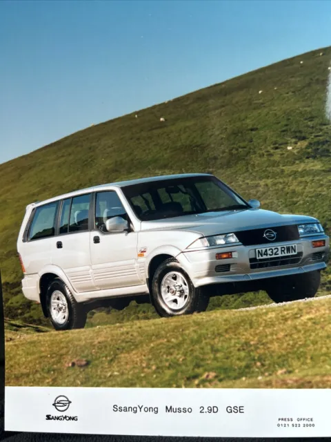 The Ssangyong Musso 2.9D GSE Car Promo Press Release Sales Photo Frameable