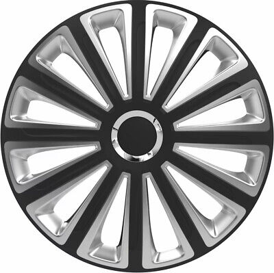 15" Silver & Black Trend RC Wheel Trims Hub Caps Plastic Covers Set of 4 R15