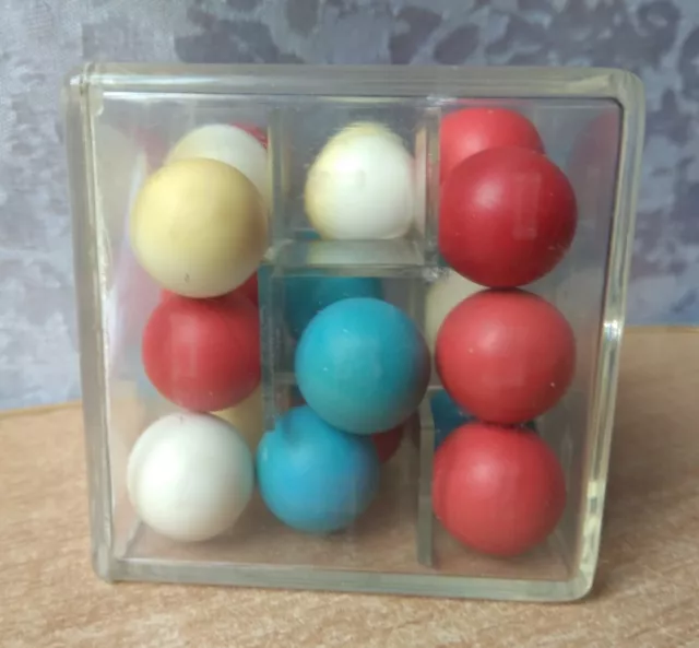 Rare Vintage Logical game Rubiks ruby puzzler Toy ussr soviet cube balls