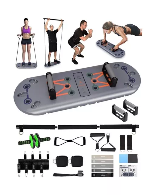 Home Workout Equipment to Help Achieve Fitness Goals, 27-in-1 Portable Gym Ex..