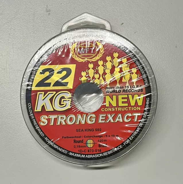 WFT Strong Exact Multicolor 22 kg, 0,18 mm, 420 m für WFT Sea King 550, neu