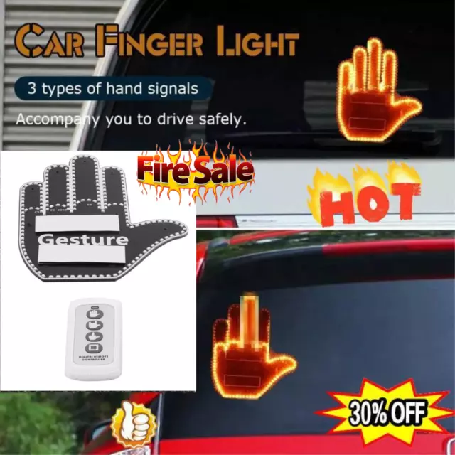 Fun Car Finger Light with Remote,Car Accessories for Men~Give the-Love  &Bird