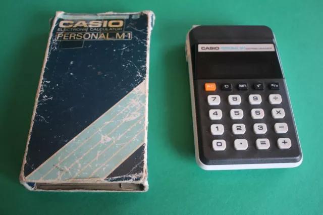 Pocket Casio Personal M1 Electronic Calculator 1976 Vintage