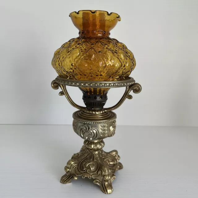 Amber glass clearance oil lamp