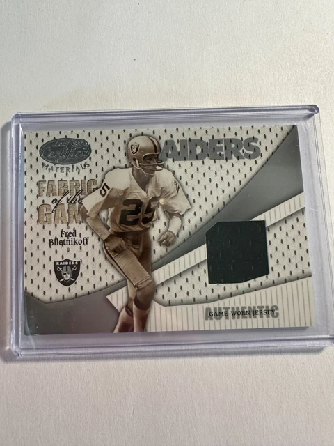 K83,750- 2004 Leaf Certified Jersey Fabric of Game #FG38 Fred Biletnikoff #/100