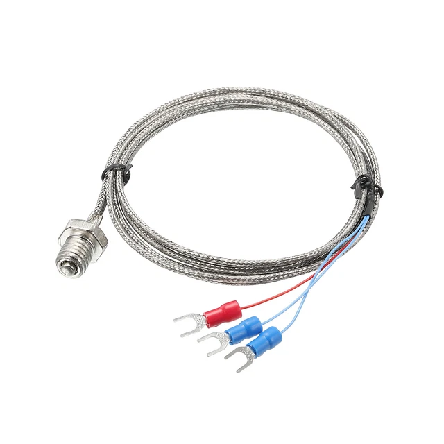 10PCS PT100 Temperature Sensor Probe – Stainless Steel Casing 6x50mm – Unbranded