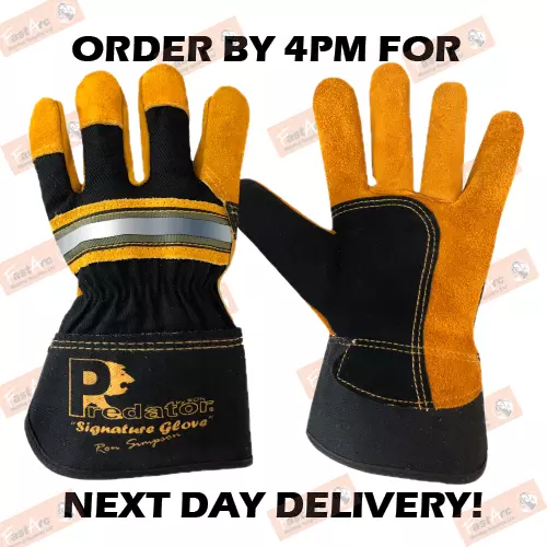 Predator By Ron Tiger Rigger Work Gloves Heavy Duty High Quality Leather Gloves