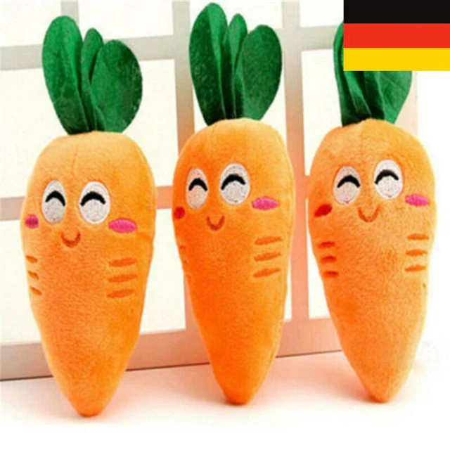 Welpe Haustier Karotte Plüsch Kauen Squeaker Sound Squeaky Soft Dog Spielzeug