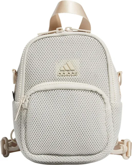 adidas Women's Airmesh Mini Backpack, Alumina Beige, One Size New With Tags