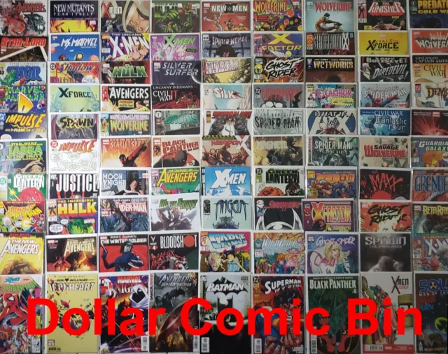 Huge lot of 100 mostly Marvel and DC comic books, plus Additional Bonus Books!
