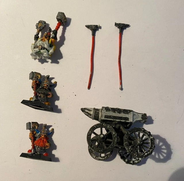Set Figurine Warhammer Dwarf Runesmith's Citadel Anvil of Doom Runepriest Metal 