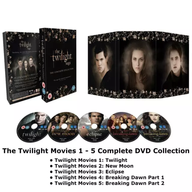 TWILIGHT SAGA 4 Movie DVD Box Set Kristen Stewart 2012 0.50 PicClick UK