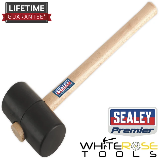 Mazo de goma Sealey 1,25 libras negro Premier