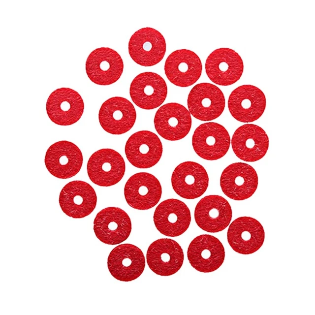 90Pcs Piano Keyboard Felt Front Rail Regulating Punchings Repair Parts (Red) Kh