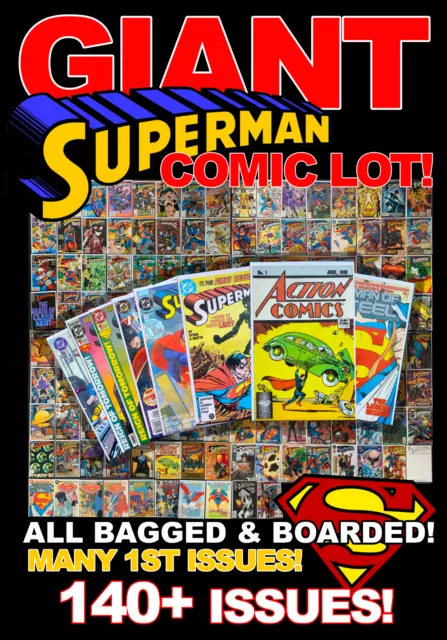 BIG SUPERMAN Action, Adventures, Man of Steel  DC comic lot!  1st & #1 issues!