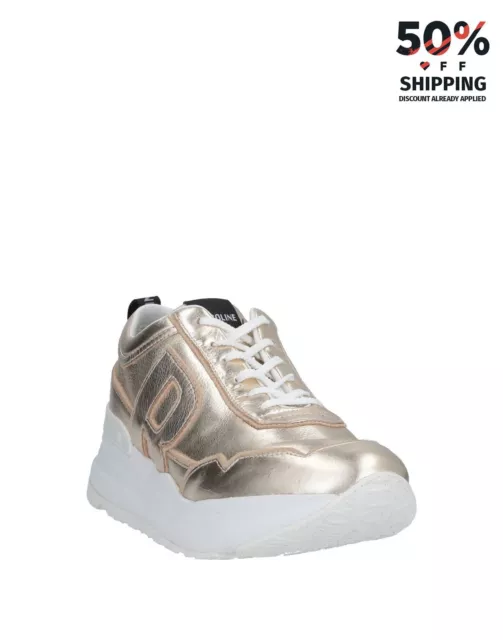 RRP€280 RUCOLINE R-EVOLVE Leather Sneakers US8 EU38 UK5 Metallic Effect Low Top