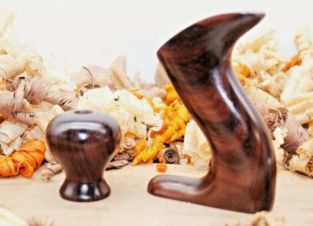 E.I. Rosewood Tote & Knob For Stanley No 3, 4, 603, 604 Hand Plane w/ Low Knob