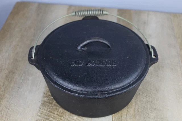 Cast Iron Old Mountain 4 Quart Dutch Oven & Lid - Wire Bail Handle