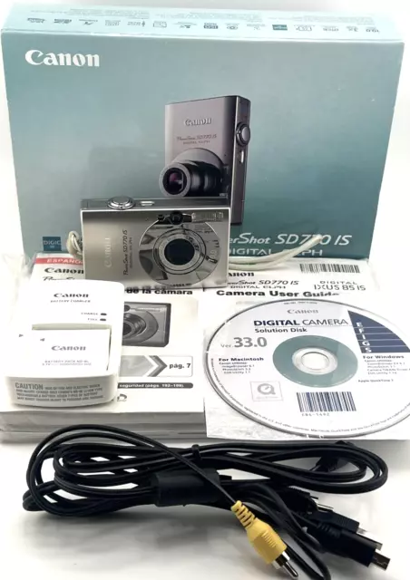 Canon PowerShot SD770 IS ELPH Digital Camera 10MP Mint Condition IOB