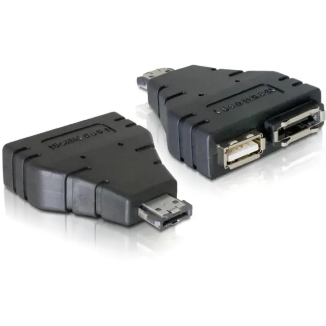 Delock Adapter Power-over-eSATA > 1x eSATA und 1x USB 65119 (4043619651191)
