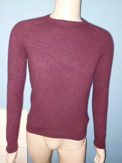 Maglia Girocollo Uomo Maniche Lunghe Color Rosso Bordeaux Marca Dondup Taglia S