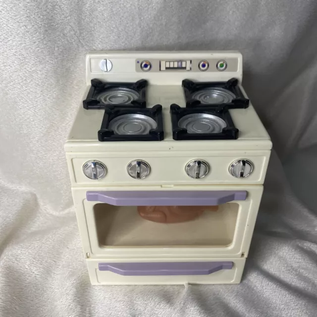 LITTLE LADY Electric TOY Stove Oven by Empire No.232 VINTAGE 1950's Cream  WORKS!