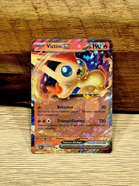 Cardicuno Pokémon Karte Victini Ex Doppelstern - Deutsch Obsidianflammen