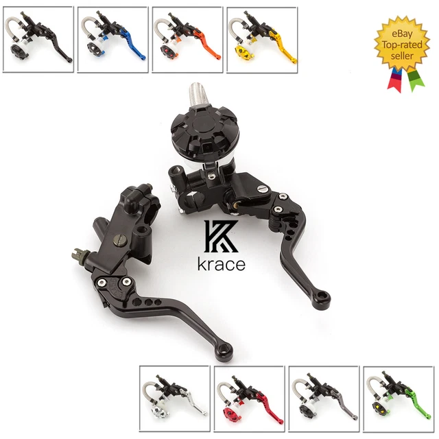 Adjust CNC Brake Cable Clutch Master Cylinder Levers Reservoir Hydraulic Black