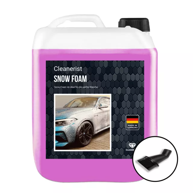 5 Ltr Snowfoam Pink Ausgießer Snow Foam Aktivschaum Autowäsche Shampoo Vorwäsche