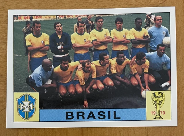 1994 Panini World Cup Story Brazil Team Sticker With Pele #36