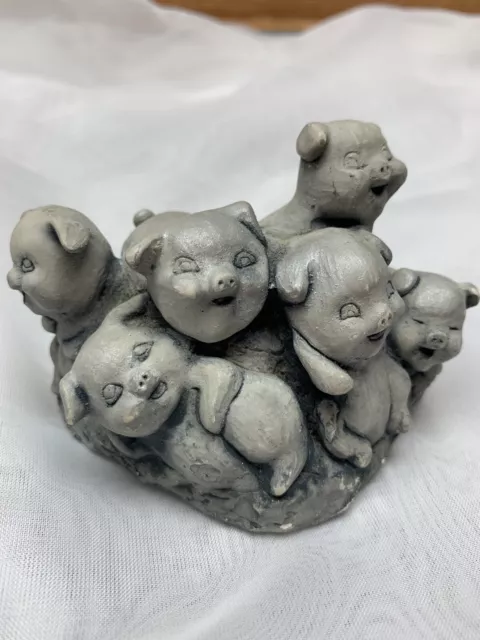 Mt St Helens Ash Sculpture Pigs In A Pile 1980s
