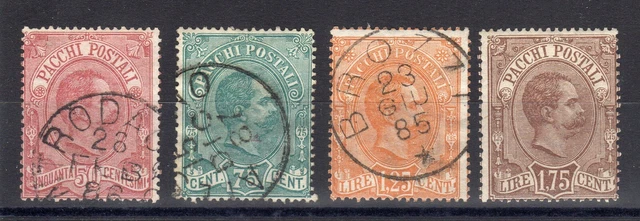 ITALIE: SERIE COMPLETE DE 4 TIMBRES COLIS POSTAUX NEUF*/o N°3/6 Cote: 75,00 €