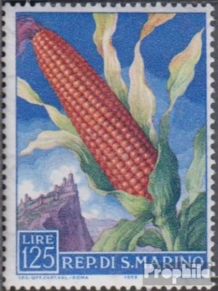 San Marino 603 nuevo con goma original 1958 frutas