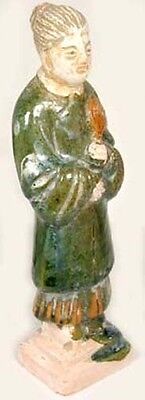 Ming China Sancai Statuette Antique 15thC Color Statuette Female Housecleaner LG 2