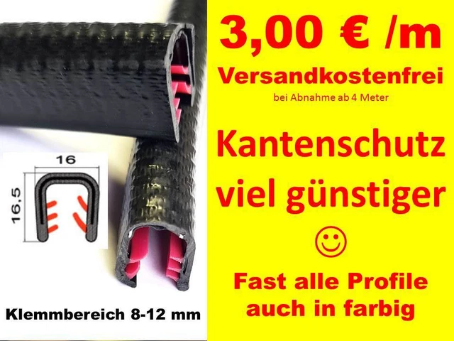 Kantenschutz Gummi U-Profil 6 Meter - Selbstklebender Kantenschutz Für Autotüren & Möbel