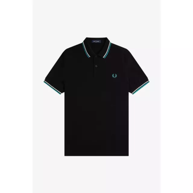 Polo  Uomo Fred Perry Nero M3600 U96 Polo Mc Nero Uomo