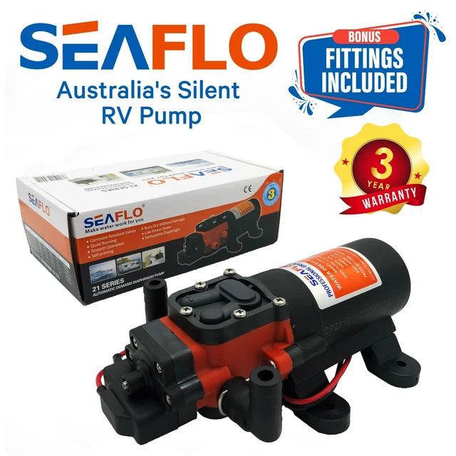 SEAFLO 12v Water Pump 21 Series 3.8LPM - RV Camper Trailer Caravan Camping Boat