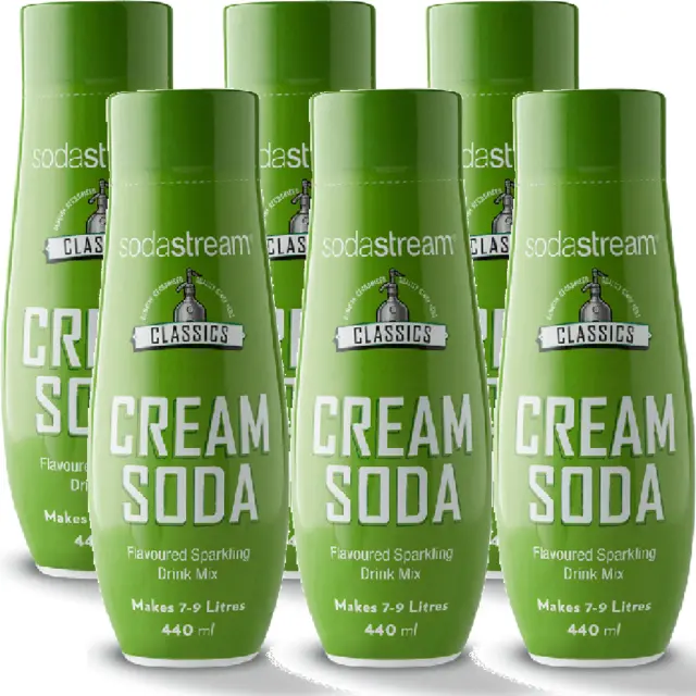 NEW 6x SodaStream Cream Soda Creaming Syrup Mix 440mL Sparkling Pack BULK