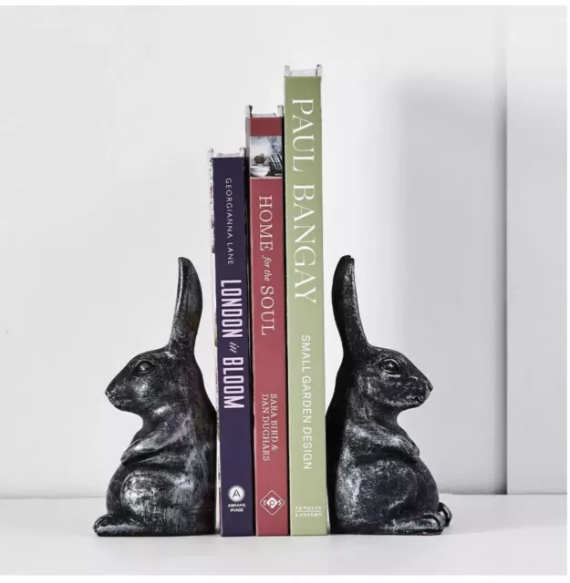 Bunny Rabbit Bookends Bookshelf Home Decor Paperweight - Set of 2