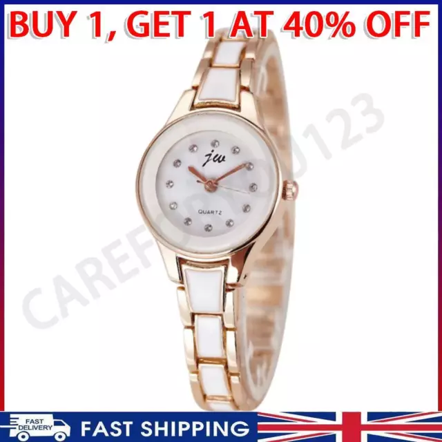 #F Fashion Women Classic Watches Small for Travel Work Shopping (Gold)