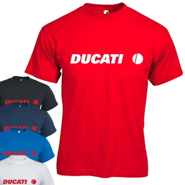 T shirt Uomo in cotone Maglietta Ducati Maglia estiva a manica corta con stampa
