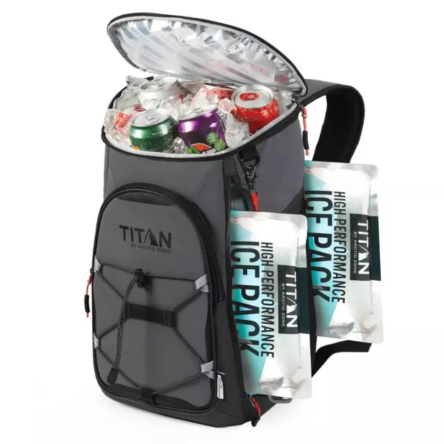 ARCTIC ZONE TITAN 16qt Eco Backpack Cooler with Ice Walls - Sharkskin ...